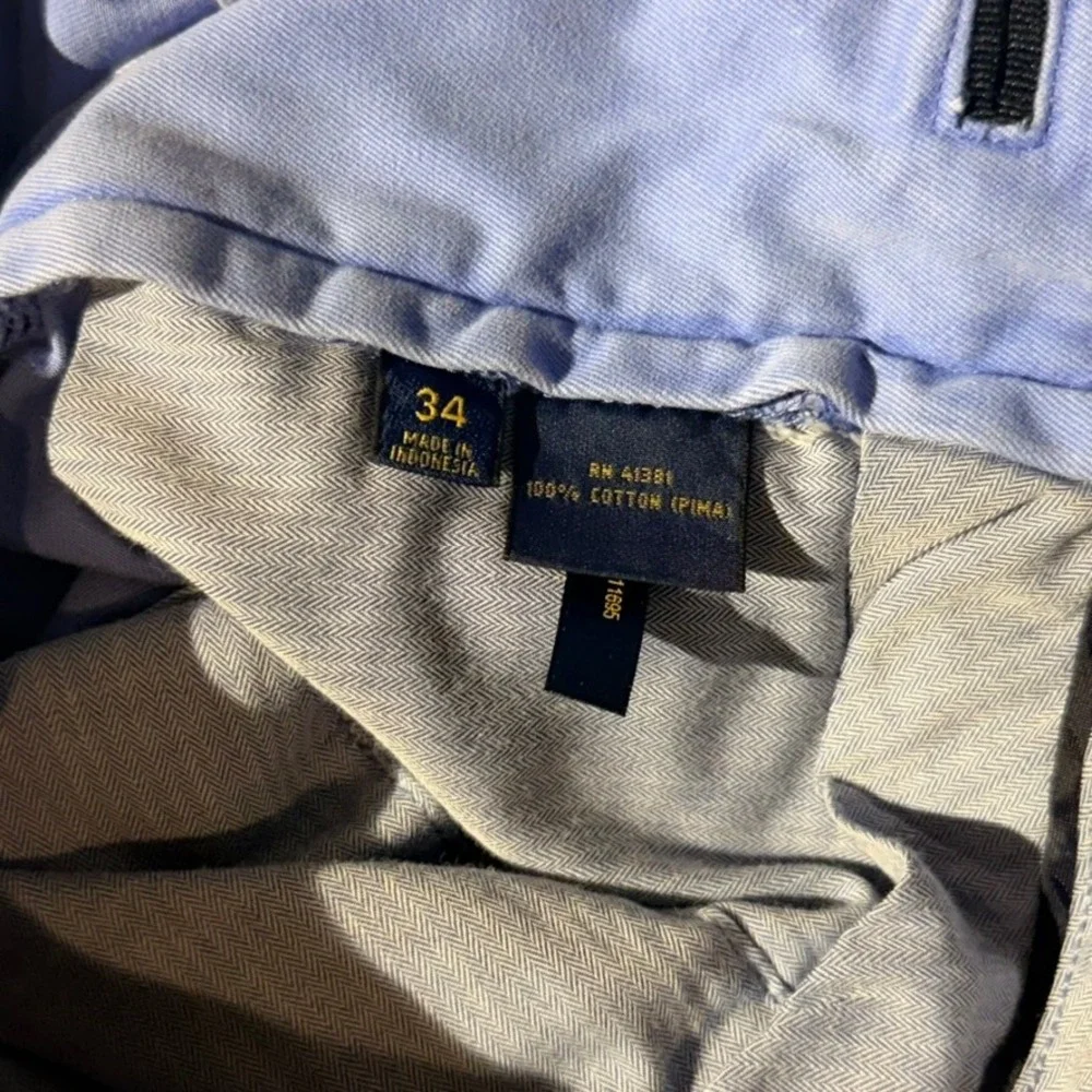 Polo Ralph Lauren Mens‎ Classic Fit Pima Cotton Shorts Light Blue Size 34